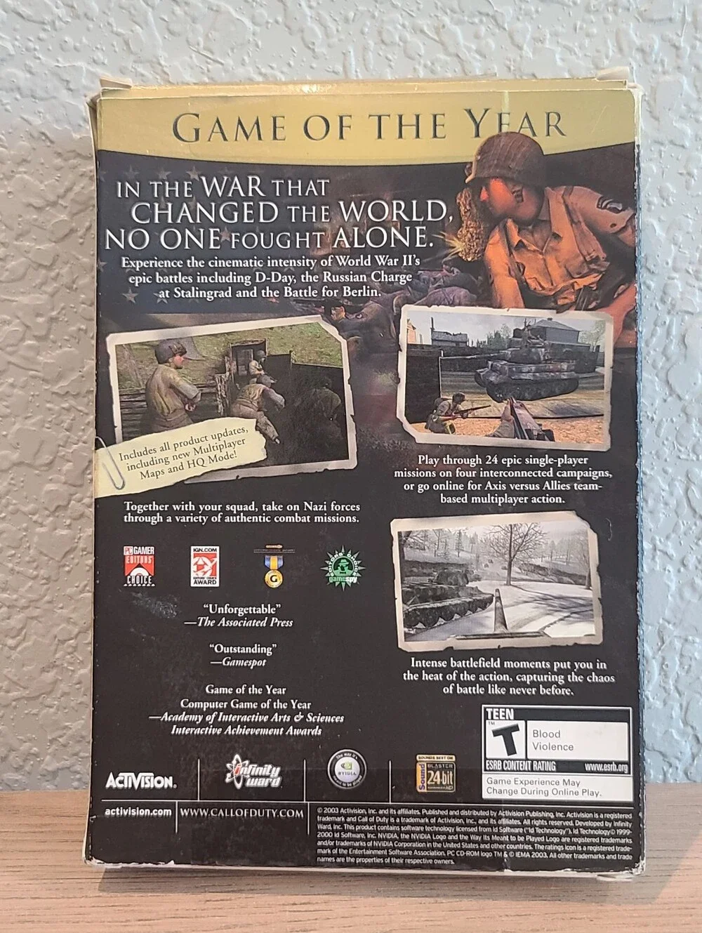 2003 Call of Duty PC CD-ROM Game of the Year Edition Activision - Complete